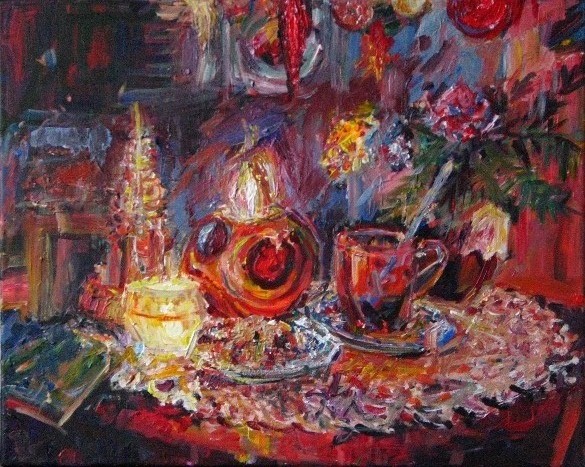 Zeit zur Besinnung - Teatime (40x50)