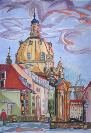 Frauenkirche in Dresden (70x50)