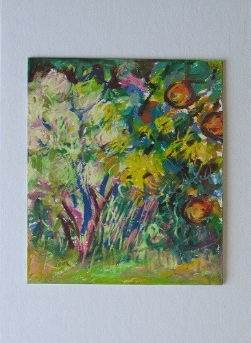 Hortensie, Sonnenhut und Rotgelber Apfel